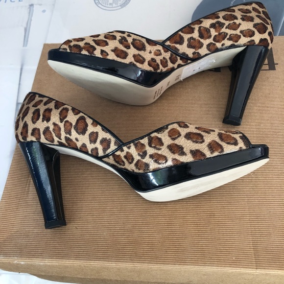 Massimo Baldi NWOT animal print open toe pump - Picture 2 of 8